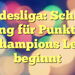 Bundesliga: Schalke Mining für Punkte vor der Champions League beginnt